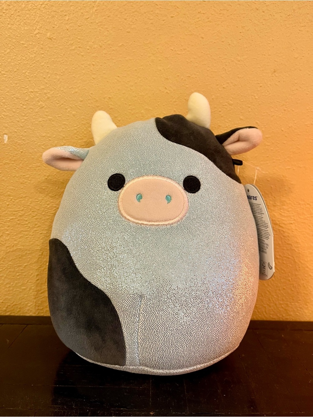 Squishmallows Cillian Blue Cow 8” Silver Shimmer Plush NWT